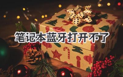 筆記本藍(lán)牙打開不了