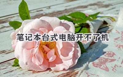 筆記本臺式電腦開不了機
