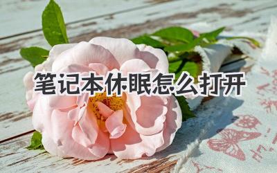 筆記本休眠怎么打開