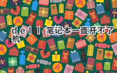 dell筆記本一直開不了機
