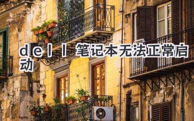 dell筆記本無(wú)法正常啟動(dòng)
