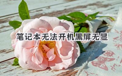 筆記本無法開機黑屏無顯