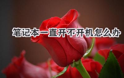 筆記本一直開不開機怎么辦
