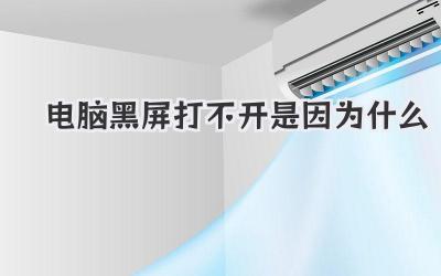 電腦黑屏打不開是因為什么
