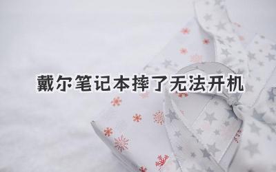戴爾筆記本摔了無法開機