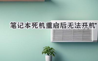 筆記本死機(jī)重啟后無法開機(jī)