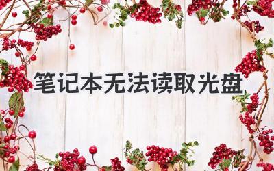筆記本無(wú)法讀取光盤(pán)