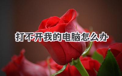 打不開我的電腦怎么辦