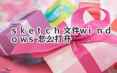 sketch文件windows怎么打開