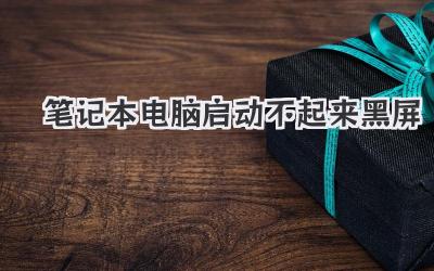 筆記本電腦啟動不起來黑屏