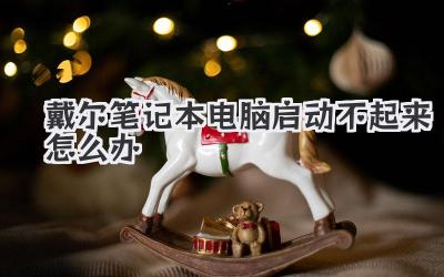 戴爾筆記本電腦啟動(dòng)不起來怎么辦