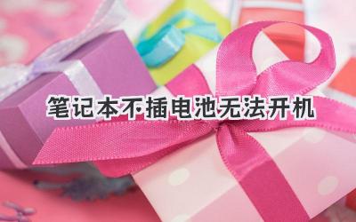 筆記本不插電池無法開機