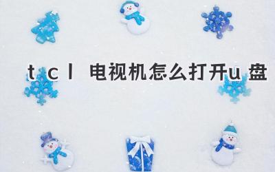 tcl電視機怎么打開u盤