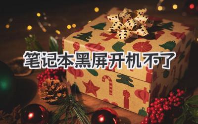 筆記本黑屏開機(jī)不了