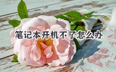 筆記本開機不了怎么辦