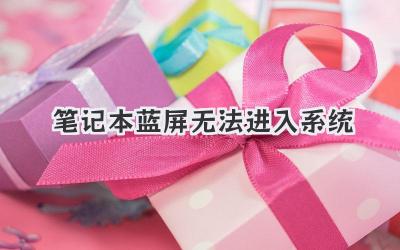 筆記本藍屏無法進入系統