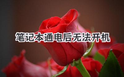 筆記本通電后無(wú)法開(kāi)機(jī)