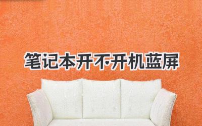 筆記本開不開機藍屏