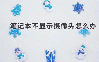 筆記本不顯示攝像頭怎么辦