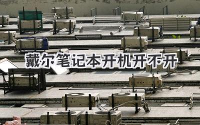 戴爾筆記本開機(jī)開不開