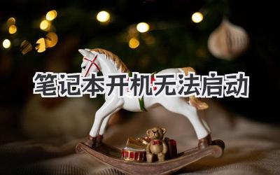 筆記本開機無法啟動