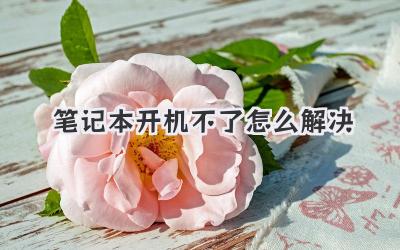 筆記本開機(jī)不了怎么解決