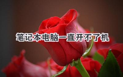 筆記本電腦一直開不了機