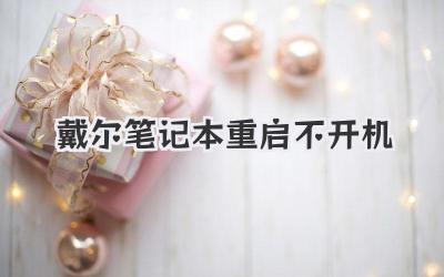 戴爾筆記本重啟不開機