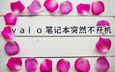 vaio筆記本突然不開機