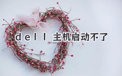 dell主機啟動不了