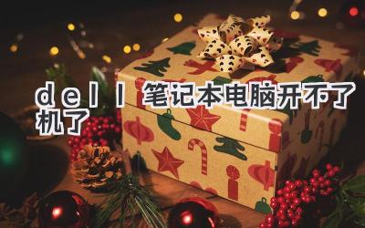 dell筆記本電腦開不了機了