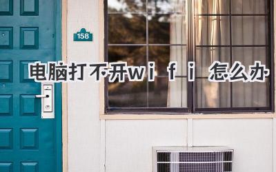 電腦打不開wifi怎么辦