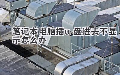 筆記本電腦插u盤進去不顯示怎么辦