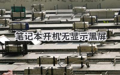 筆記本開機(jī)無顯示黑屏