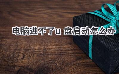 電腦進不了u盤啟動怎么辦