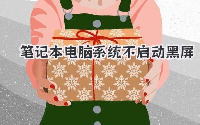 筆記本電腦系統不啟動黑屏