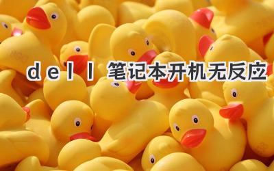 dell筆記本開機無反應