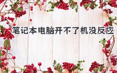筆記本電腦開(kāi)不了機(jī)沒(méi)反應(yīng)