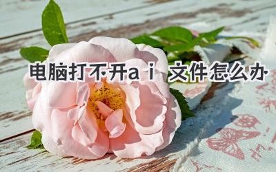 電腦打不開ai文件怎么辦
