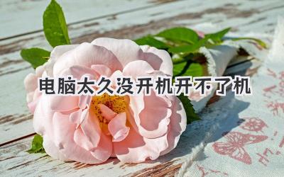 電腦太久沒開機開不了機