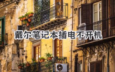 戴爾筆記本插電不開機