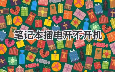 筆記本 插電開不開機