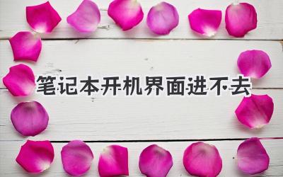 筆記本開機界面進不去