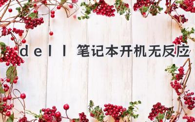 dell筆記本 開機無反應