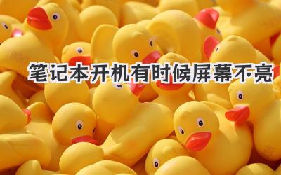 筆記本開(kāi)機(jī)有時(shí)候屏幕不亮