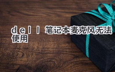 dell筆記本麥克風無法使用