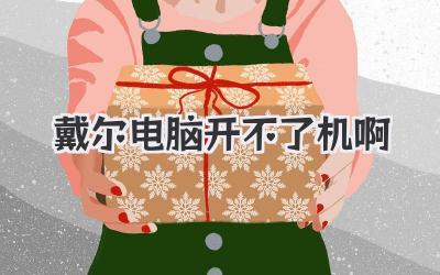 戴爾電腦開不了機啊