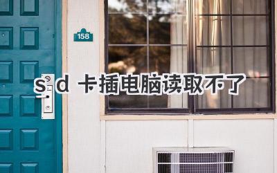 sd卡插電腦讀取不了