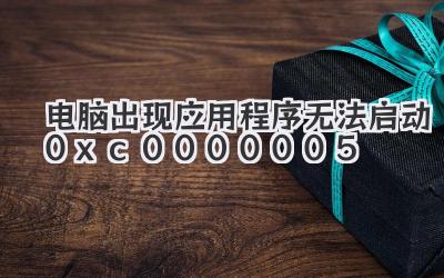 電腦出現應用程序無法啟動(0xc0000005)