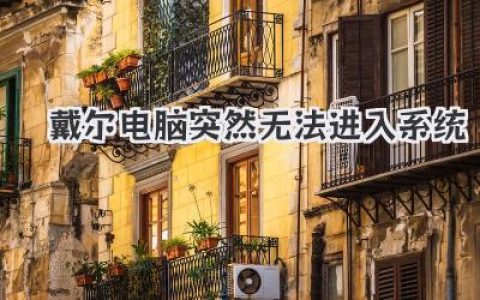 戴爾電腦突然無法進入系統(tǒng)：我的崩潰自救實錄